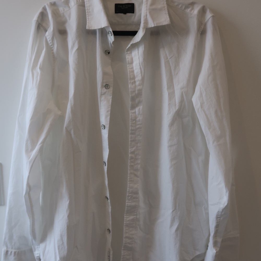 Rag & Bone Men’s White Button-Down Shirt